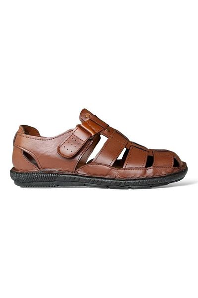 Liger Sandale pentru bărbați din piele naturală - Sandale cu velcro