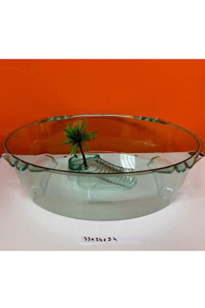 Meç Kaplumbağa Bahçesi (Oval) [33x24x9h] [Yeşil]