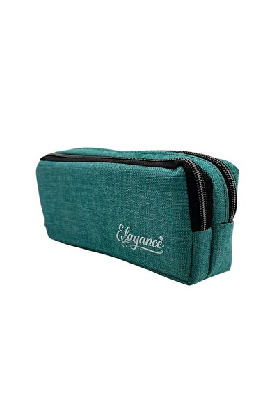 Elegance Turquoise Double Compartment Pen Bag