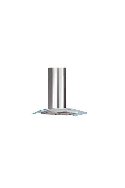 ELBA - 90cm Wall-Mount Curved Glass Hood - 3+1Speed Timer Lamps Alu+Carbon Filter Italian Technology