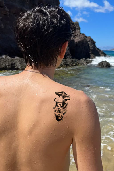 Hilvera Uzay Gemisi  Uzaylı Tattoo Bilek Sırt Göğüs Geçici Dövme
