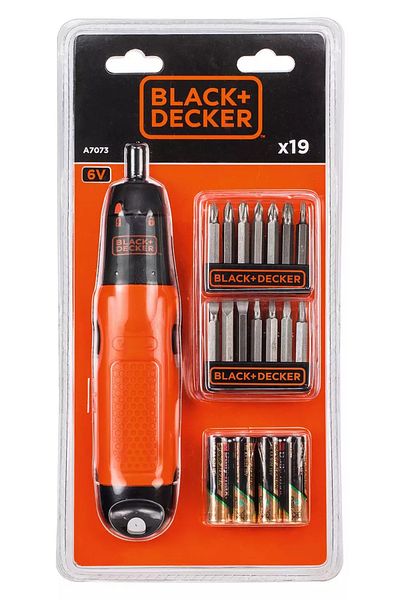 Black&Decker Black & Decker Battery Powered Cordless Screwdriver 19pc - A7073
