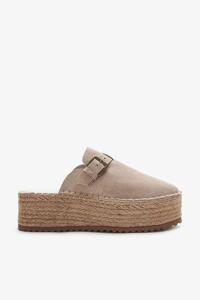 Louis Cardy Γυναικείες παντόφλες Espadrille Elira Beige από γνήσιο δέρμα