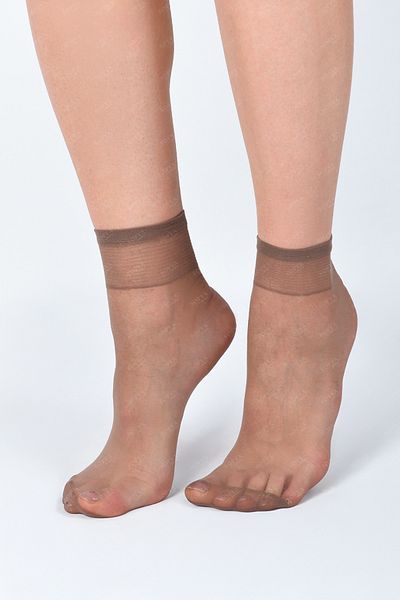 Sofya Passion Women's Fit 15 Thin Shiny 2-Piece Tulle Socks - Durable Flexible Skin Women's Socks No:86