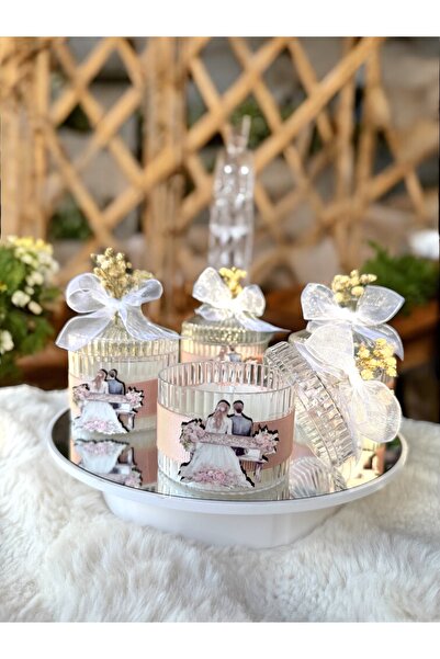 cacagift design NİKAH-DÜĞÜN Hediyelik Mum Özel Süslemeli Dağıtmalık Hediyelik...
