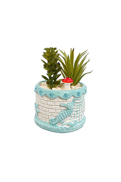 Ella Home Italia Hippocampus Arrangement, Green, Plastic, 12Cm - Green, Plastic, 12cm