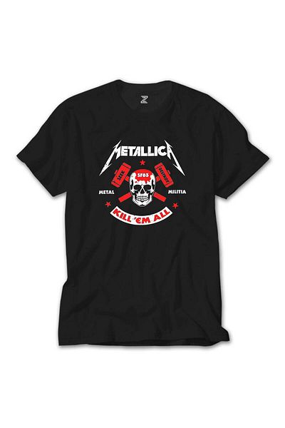 Z zepplin Μαύρο μπλουζάκι Metallica Kill'em All