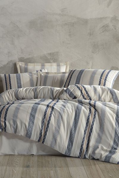 ZEBRA CASA Santa Double 100% Cotton Natural Duvet Cover Set