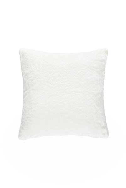Koza Home 50x50 Piuma Cream Plain Plush Pillow - 5044