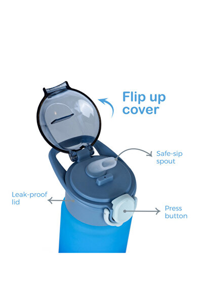 Eazy Kids Water Bottle 500ml wt Handle - Blue