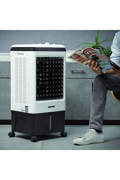 Geepas Air Cooler, Ice Compartment &Remote Control Portable Ergonomic Design with 4Speed Wide Oscillation