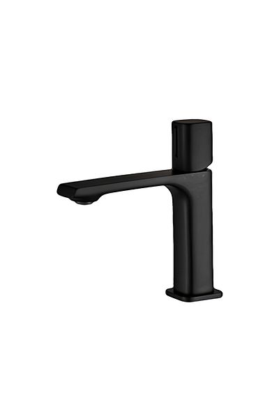 Creavit Alfa Matte Black Battery Set 3-Piece Bathroom-Washbasin-Sink