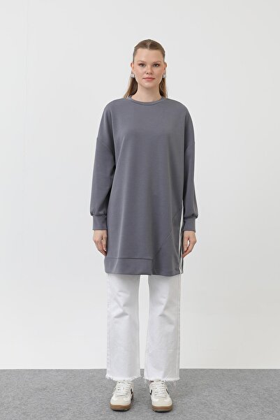 Loreen Kadın Tiktak Detaylı Tunik - 20603TUN - Antrasit