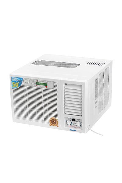 Geepas Window Air Conditioner- GACW18015SU| 18000 BTU, Equipped with Turbo Function for Fast Cooling