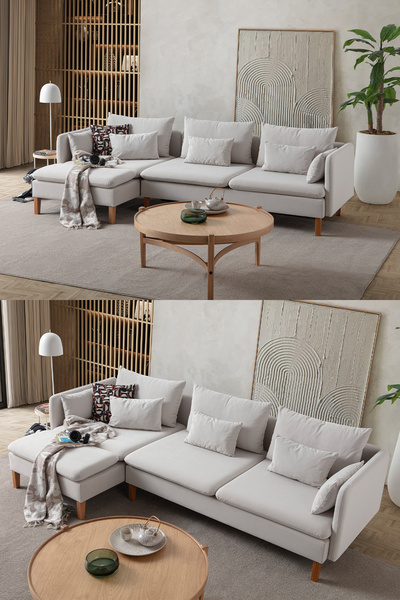 Eymense Flexy Köşe Koltuk Takımı KREM