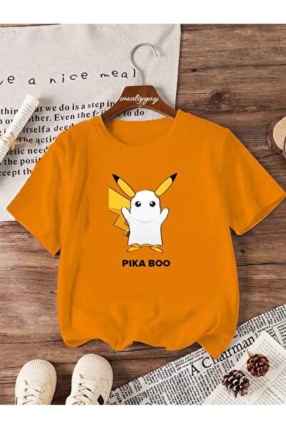 H&GHAMLEGİYİM Pika Boo Printed Children's Oversize T-Shirt