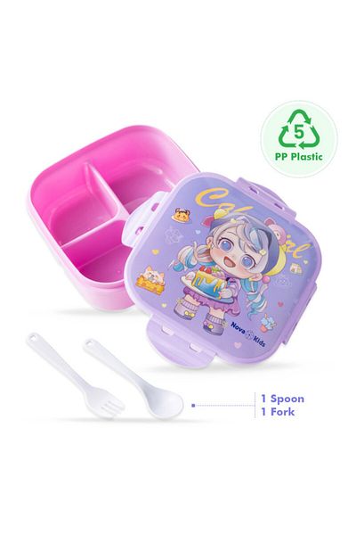 Eazy Kids مجموعة حقائب مدرسية نوفا كيدز مقاس 16 بوصة، 5 قطع - عيد ميلاد - بنفسجي