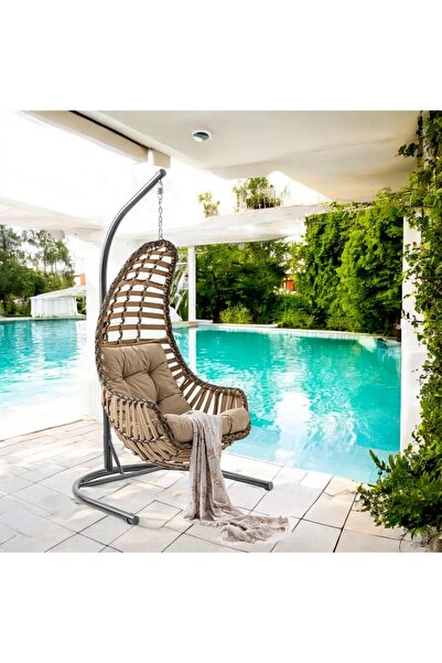 Capri Swing Datça Bahçe Salıncağı | Tek Kişilik | Rattan Salıncak