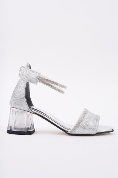 MUGGO NOŞA Pantofi cu toc mic pentru fete cu sclipici cu curele la gleznă