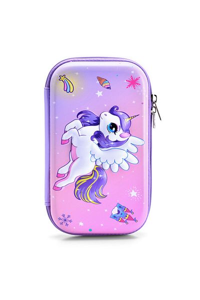 Eazy Kids Eazy Kids XL Unicorn Pencil Case - Pink
