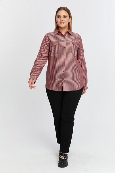 dml giyim Double Pocket Striped Shirt