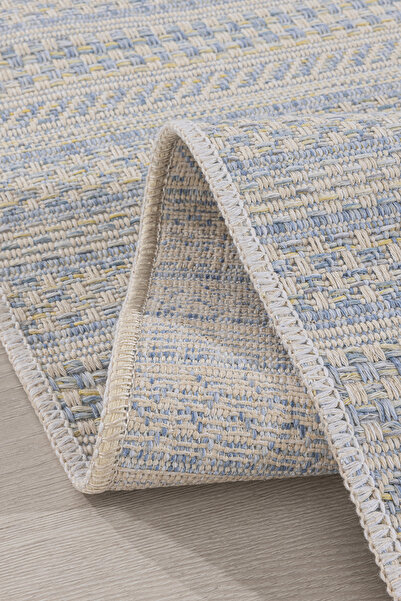 Koza Halı Vivaldi Mavi Bej Halı Kilim Salon Oturma Odası Yolluk Yatak Odası Koridor Halısı A0053C