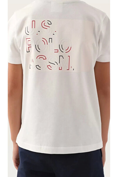 U.S. Polo Assn. Boy, Licensed, Cream, Basic, Uspa, 100% Cotton, Bermuda Suit