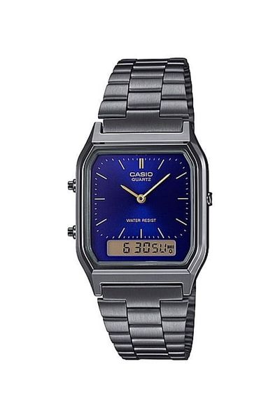 Casio Casio Unisex Quartz Watch, Analog-Digital Display, Stainless Steel Strap AQ-230GG-2A