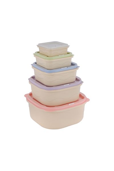 ROYALFORD 5pcs 270ml, 600ml, 1300ml, 2450ml, 4000ml Plastic RF12180