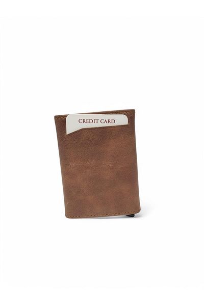 Matmazel Genuine Leather Mechanical Card Holder Wallet