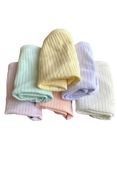 Tutku Ribbed Cotton 6-Piece Dondeza Girls' Panties (100 Pcs)