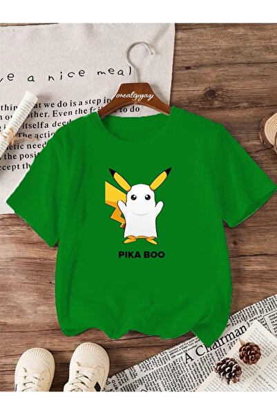 H&GHAMLEGİYİM Pika Boo Printed Children's Oversize T-Shirt