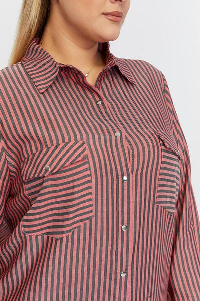 dml giyim Double Pocket Striped Shirt