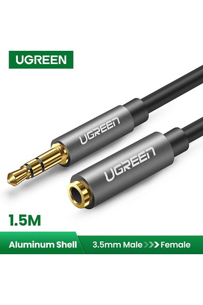 Ugreen |3.5MM Male To Female Extensioin Cable 1.5M |  Gray