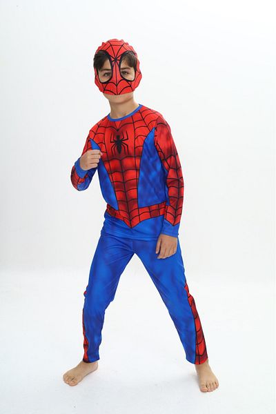 TURKUAZ KIDS Costum de pijama cu model Adam de păianjen negru pentru copii musculos Spi de înaltă calitate