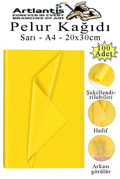 Artlantis Pelur Kağıdı Renkli 100 lü 1 Paket A4 Pelur Kagıt Moda Tasarım Teks...