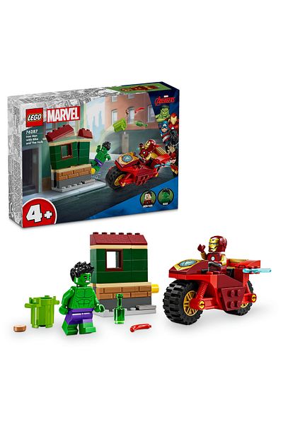 LEGO ® Marvel Iron Man with Bike and The Hulk Playset 76287