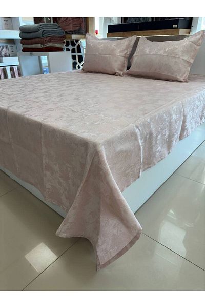 Sudemhome Jacquard Chenille Fabric Avant-Garde Dowry Bed Cover Set with Plane Leaf Pattern