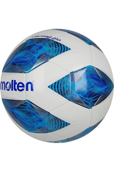 MOLTEN Size 5 Football | For Indoor And Outdoor | Durable 20-panel Design With Dimple Surface - Blue/white