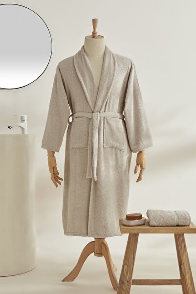 Sarah Anderson Alven Erkek Bornoz Takımı XL-XXL Bej