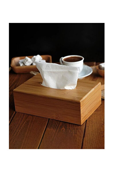 DEZİ Doğal Bambu Peçetelik, Masaüstü Peçetelik, Hazneli Peçetelik, Bambu Dikd...