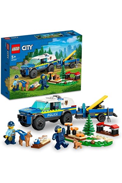 LEGO 60369 City Mobile Police Dog Training Set, SUV Toy Car with Trailer, Obs...