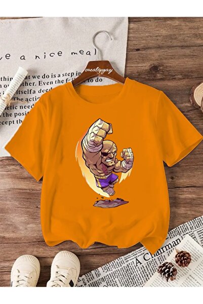 H&GHAMLEGİYİM Boxer Printed Children's Oversize T-Shirt