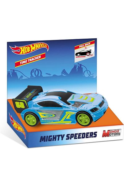 Mondo 51206 Hot Wheels Car Pull Back 13 سم، متنوعة