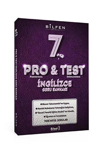 Bilfen Yayıncılık 7. Sınıf Pro & Test İngilizce Soru Bankası + sürpriz hediye