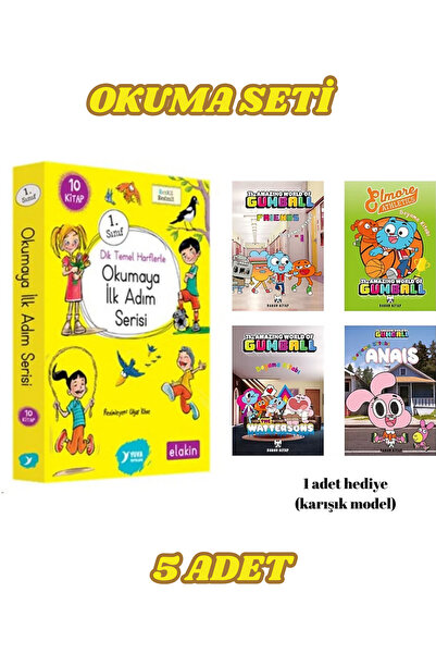 Yuva Yayınları 5 Adet 1 Sınıf Okumaya Ilk Adım Serisi (elakin) 10 Kitap - Gum...