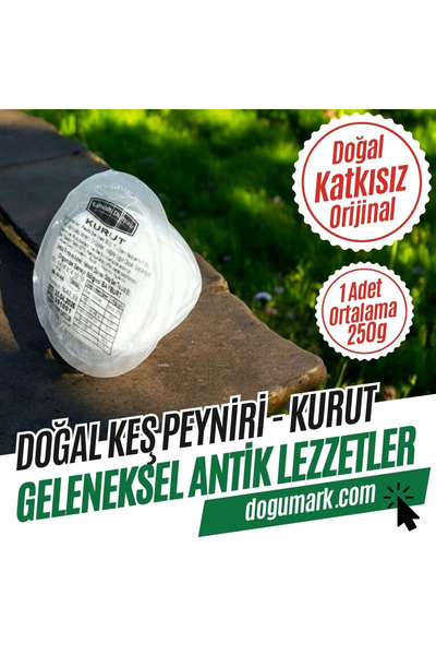 DoğuMark (1 ADET 250G) Katkısız Doğal Keş Peyniri - Kurut - Kurutulmuş Yoğurt (1 ADET 250G)