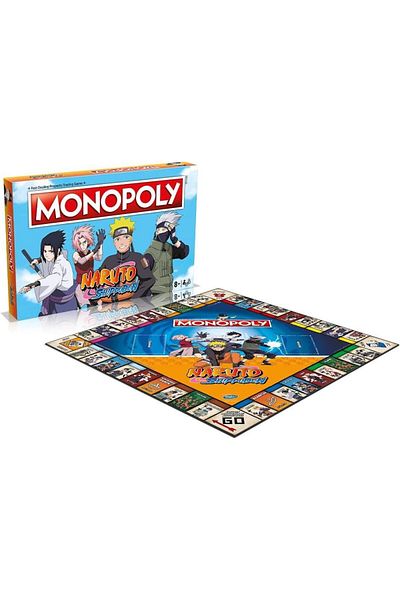 Winning Moves Naruto Board Game, 2-6 Players, Ages 12+, Family & Money & Assets Game, Anime Theme