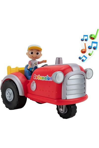 Cocomelon MUSical Tractor Vehicle With Figure, Black, Cmw0038