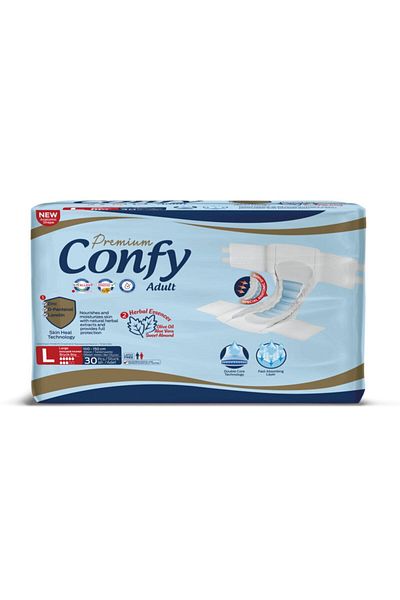 Confy Adult Large 30 Pcs Adult Diapers